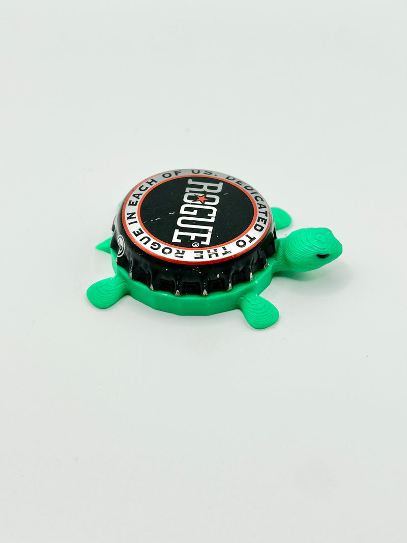 Rogue - Bottle Cap Magnet Turtle Shell Shocked Art