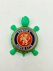 Stroh’s Beer - Bottle Cap Magnet Turtle Shell Shocked Art