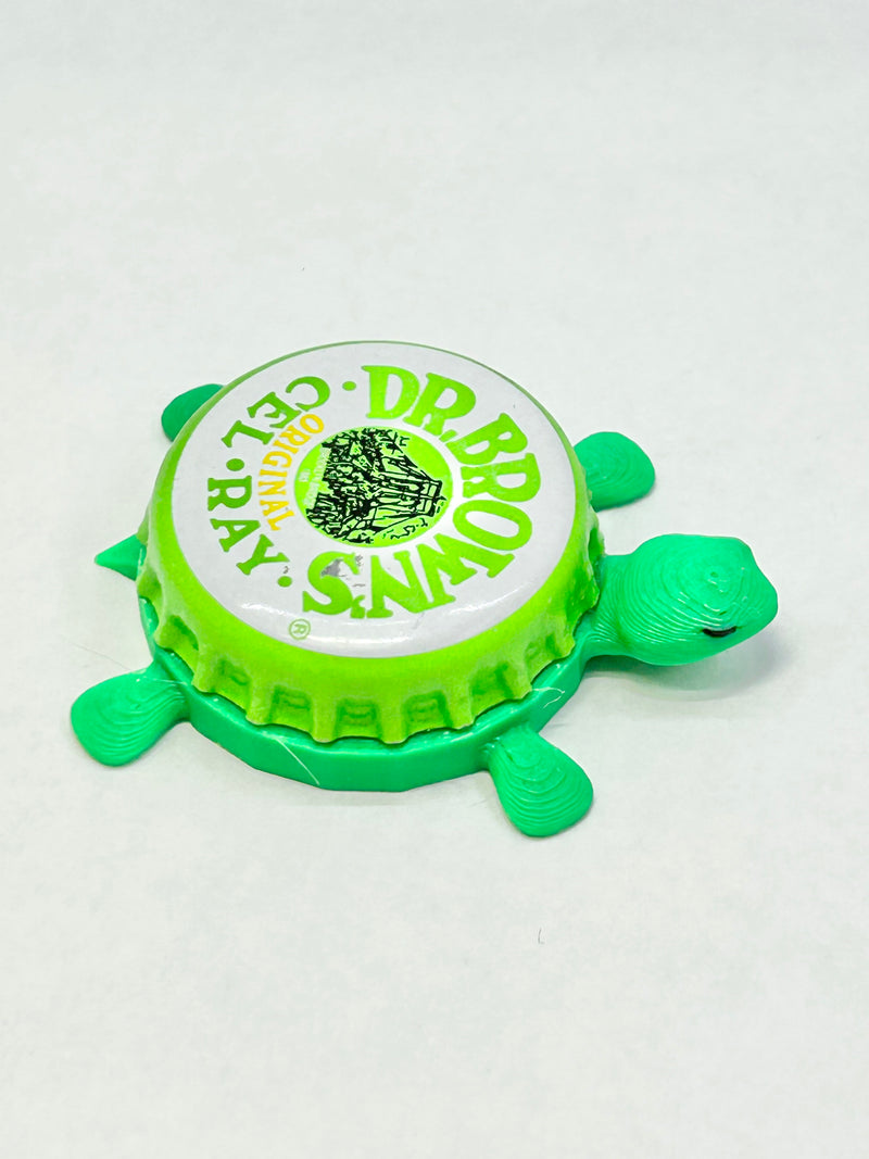 Dr Brown’s Cel Ray - Bottle Cap Magnet Turtle Shell Shocked Art