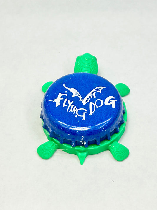 Flying Dog Brewery (Blue) - Bottle Cap Magnet Turtle