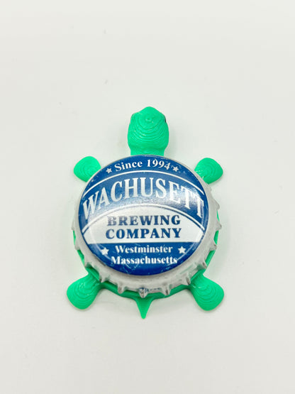 Wachusett Brewing - Bottle Cap Magnet Turtle Shell Shocked Art