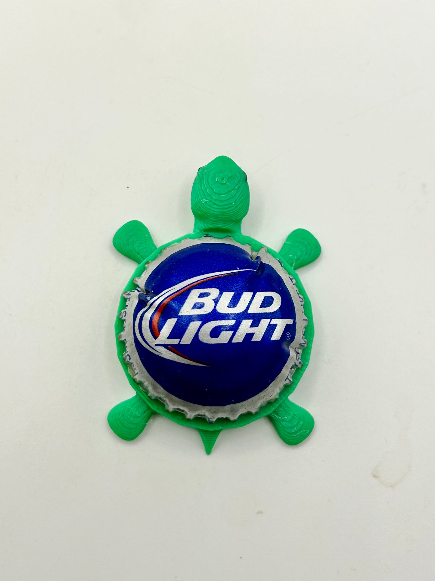 Bud Light (Blue Dome Shell) - Bottle Cap Magnet Turtle