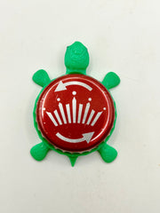 Budweiser (Crown Twist Off) - Bottle Cap Magnet Turtle Shell Shocked Art