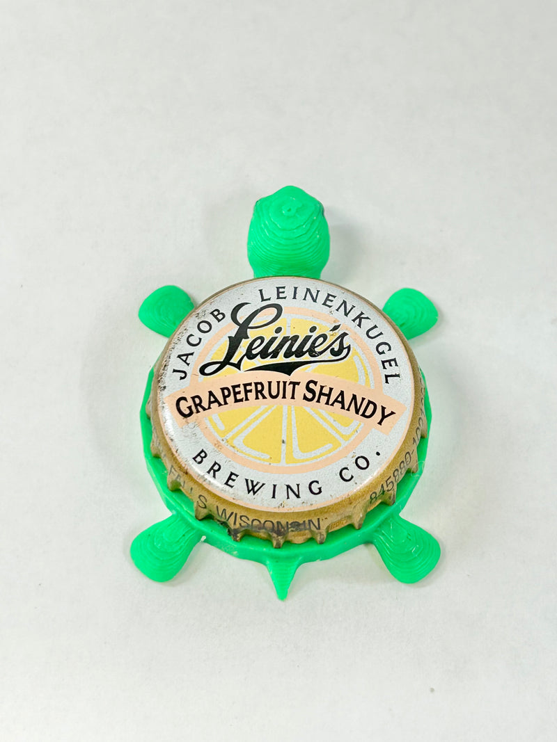 Leinenkugel's Grapefruit Shandy (Vintage) - Bottle Cap Magnet Turtle Shell Shocked Art