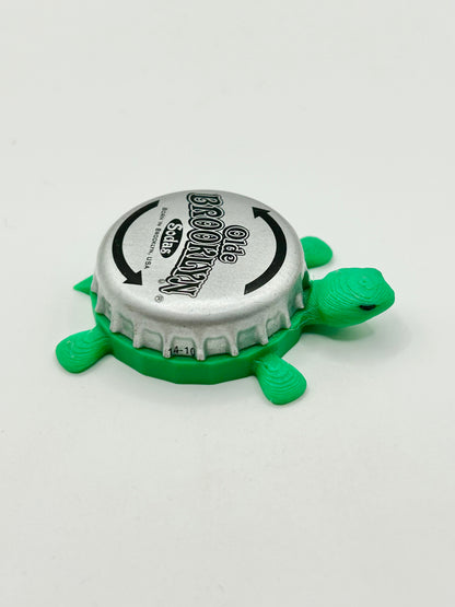 Olde Brooklyn Sodas - Bottle Cap Magnet Turtle Shell Shocked Art