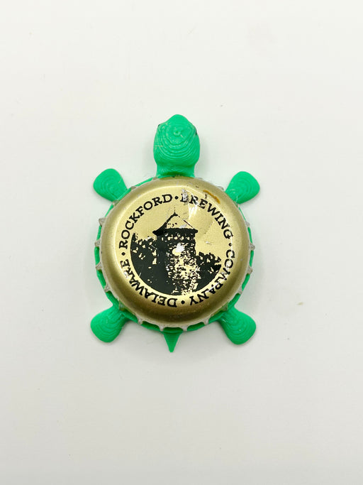 Rockford Brewing Co (Vintage) - Bottle Cap Magnet Turtle Shell Shocked Art