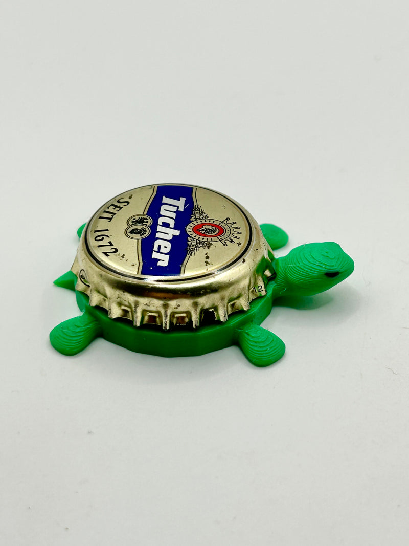Tucher German Beer (Blue) - Bottle Cap Magnet Turtle Shell Shocked Art