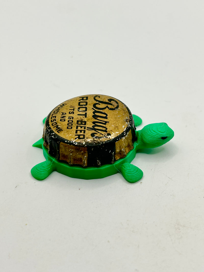 Barq’s Root Beer (Vintage) - Bottle Cap Magnet Turtle Shell Shocked Art