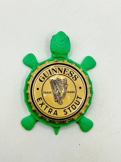 Guinness Extra Stout (Vintage) - Bottle Cap Magnet Turtle Shell Shocked Art