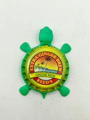 Reed’s Ginger Beer - Bottle Cap Magnet Turtle Shell Shocked Art