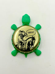 Yahoo! Soda (Gold) - Bottle Cap Magnet Turtle Shell Shocked Art