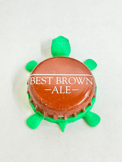 Bell's Best Brown Ale (Text) - Bottle Cap Magnet Turtle Shell Shocked Art