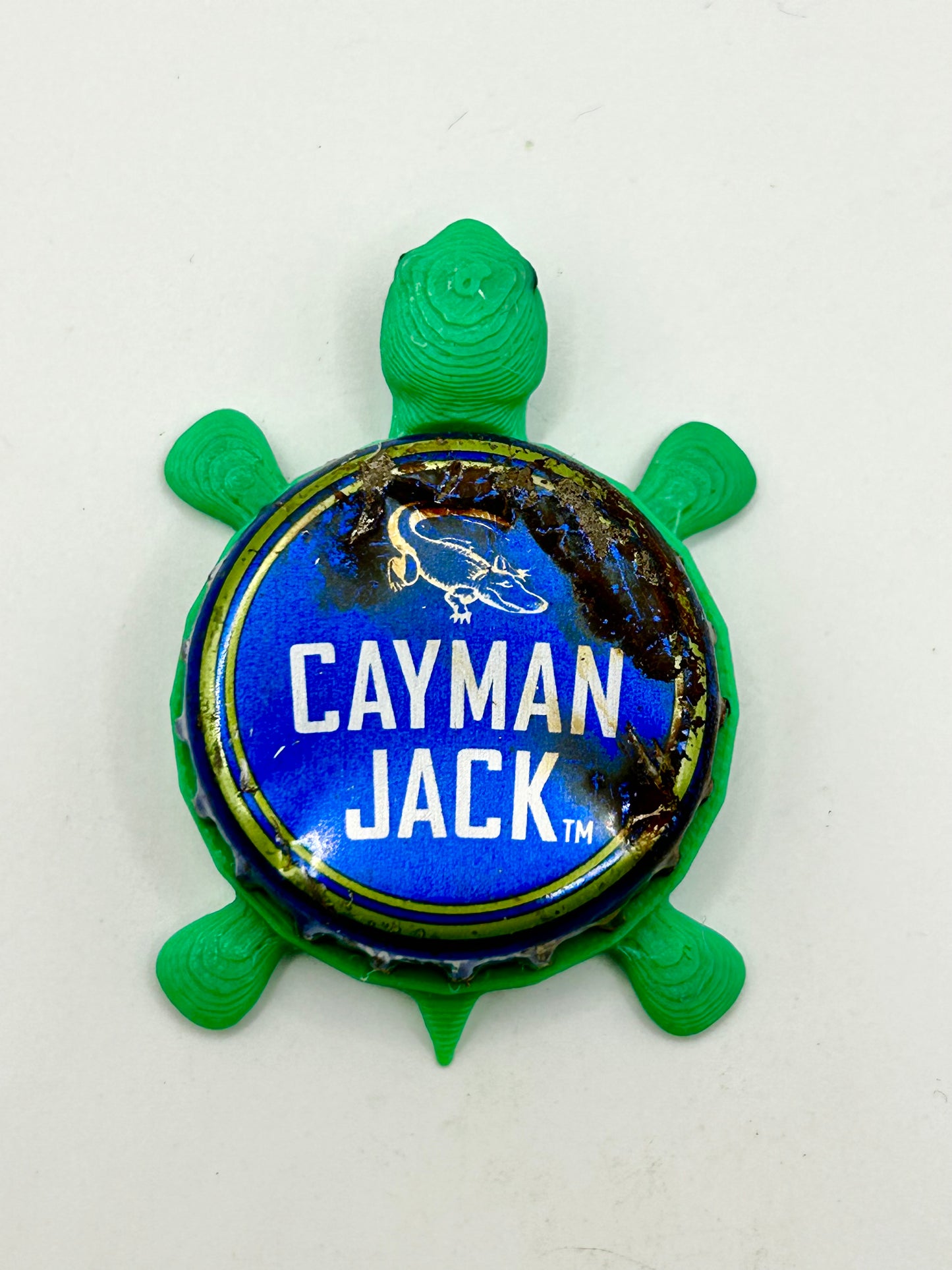 Cayman Jack (Alligator) - Bottle Cap Magnet Turtle