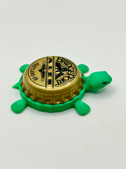 Bridgeport Ales (Vintage) - Bottle Cap Magnet Turtle Shell Shocked Art