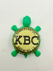 Kennebunkport Brewing KBC (Gold) - Bottle Cap Magnet Turtle Shell Shocked Art