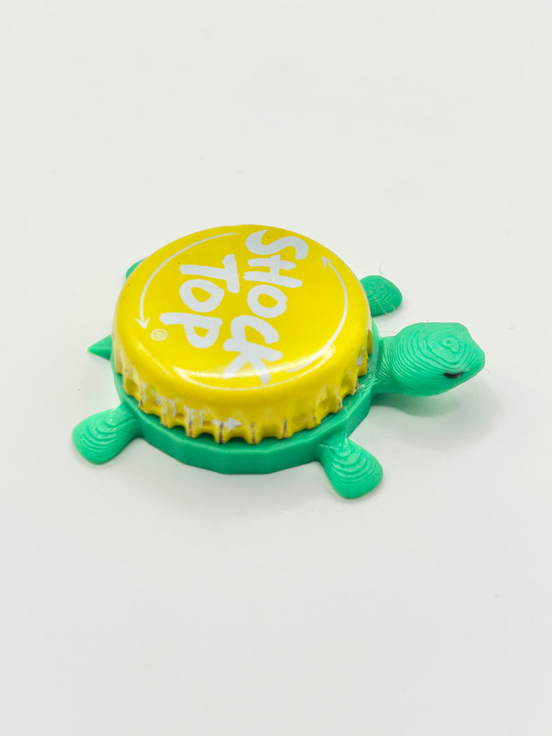 Shock Top Lemon Shandy (Yellow) - Bottle Cap Magnet Turtle Shell Shocked Art