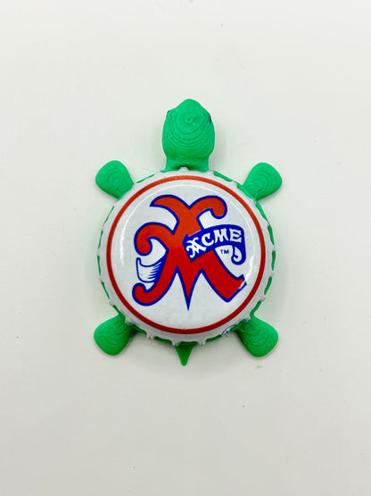 Acme - Bottle Cap Magnet Turtle Shell Shocked Art
