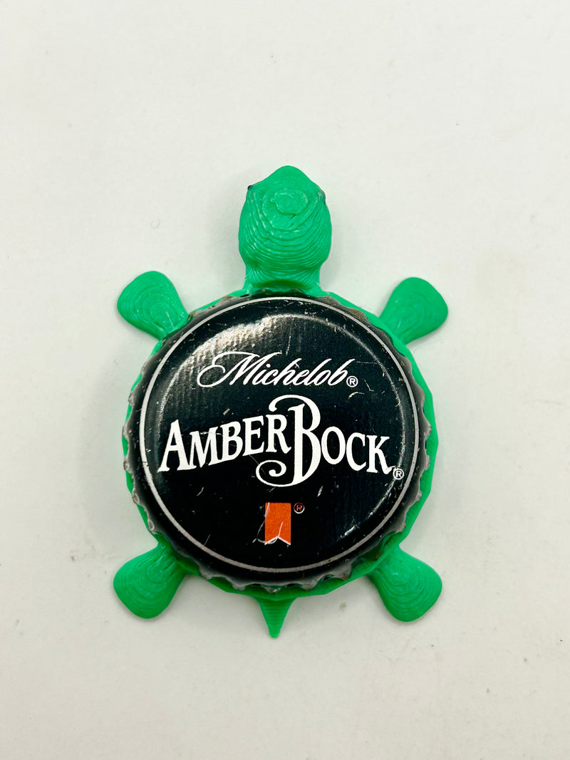 Michelob AmberBock (Large Text) - Bottle Cap Magnet Turtle Shell Shocked Art