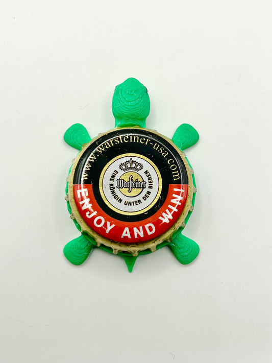 Warsteiner (Enjoy and Win) - Bottle Cap Magnet Turtle