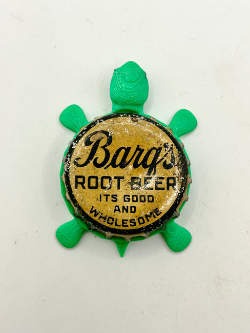 Barq’s Root Beer (Vintage) - Bottle Cap Magnet Turtle Shell Shocked Art