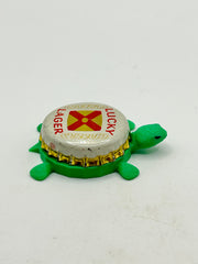 Lucky Lager - Bottle Cap Magnet Turtle Shell Shocked Art