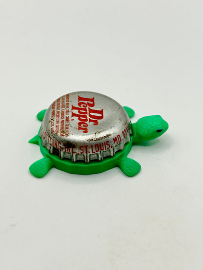 Dr Pepper Soda (Vintage) - Bottle Cap Magnet Turtle Shell Shocked Art