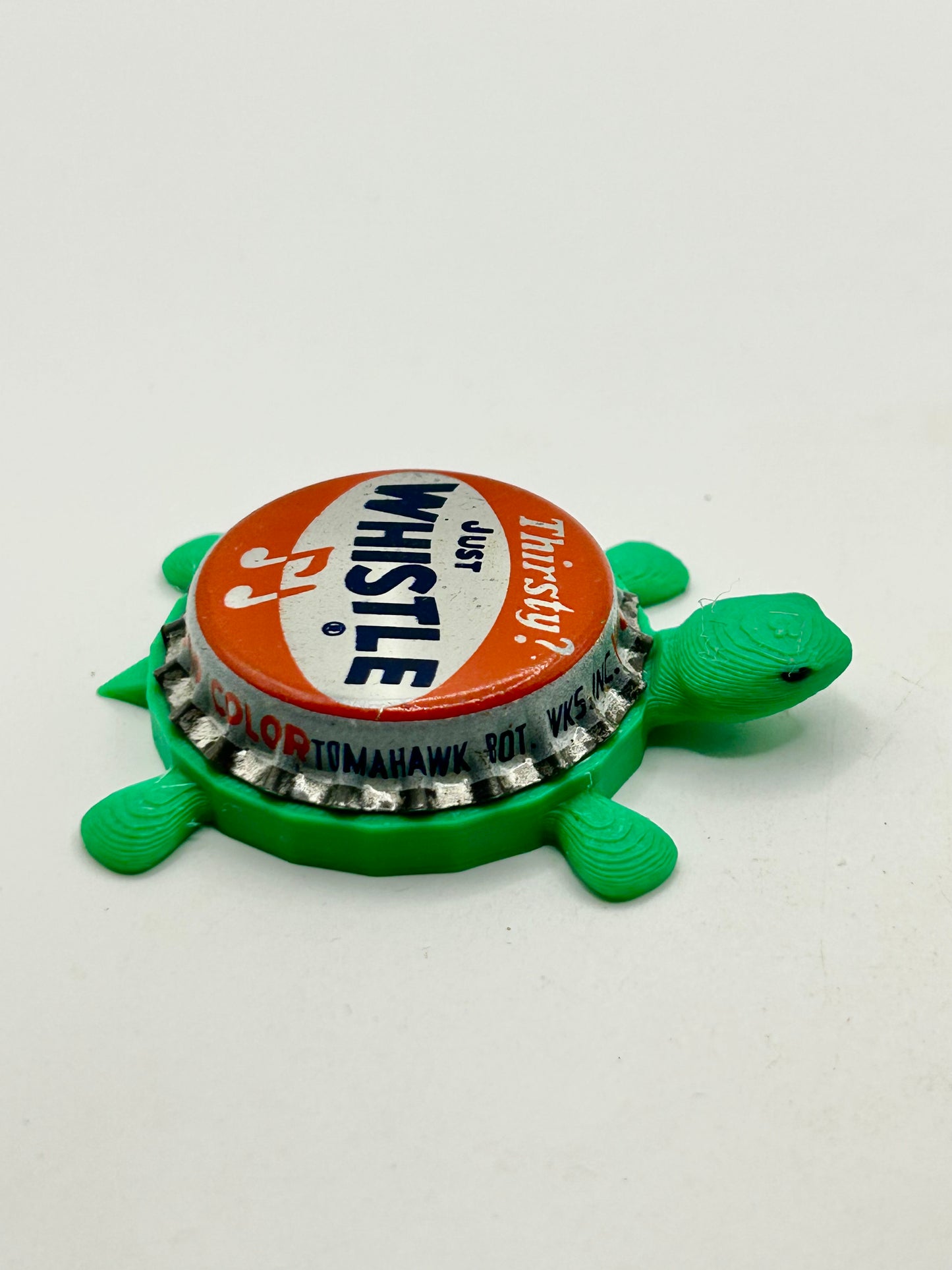 Whistle Soda (Vintage) - Bottle Cap Magnet Turtle Shell Shocked Art