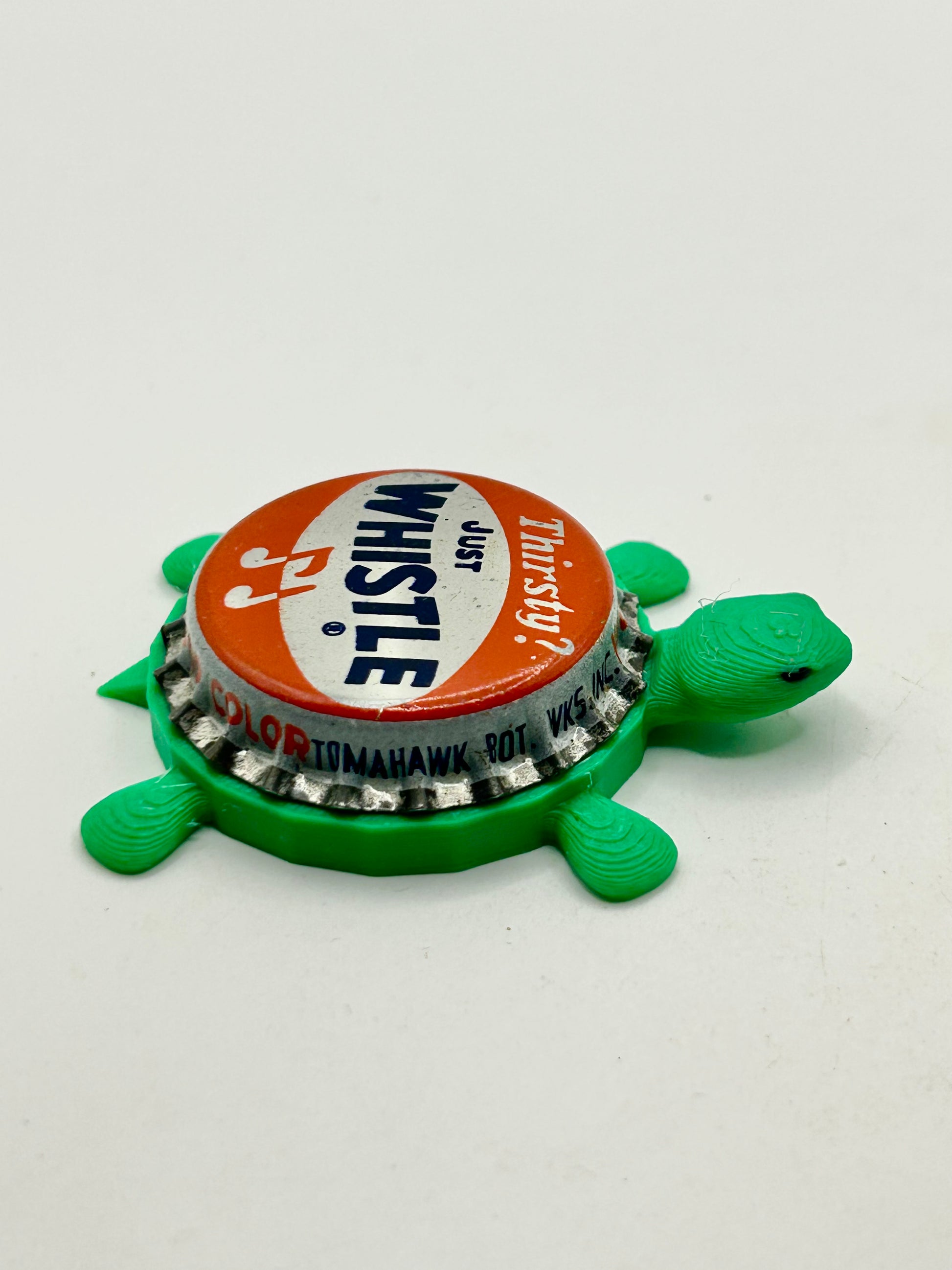 Whistle Soda (Vintage) - Bottle Cap Magnet Turtle Shell Shocked Art