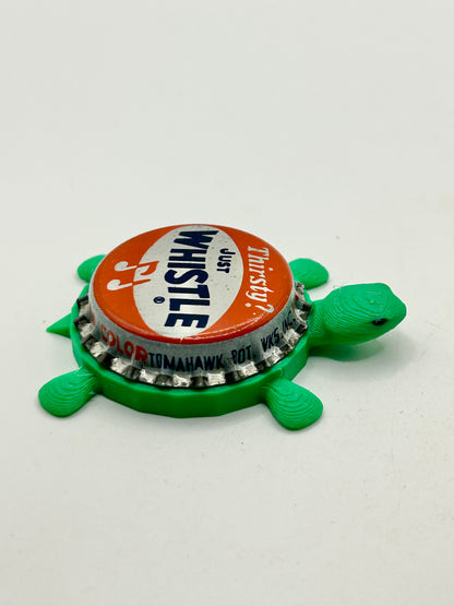 Whistle Soda (Vintage) - Bottle Cap Magnet Turtle Shell Shocked Art