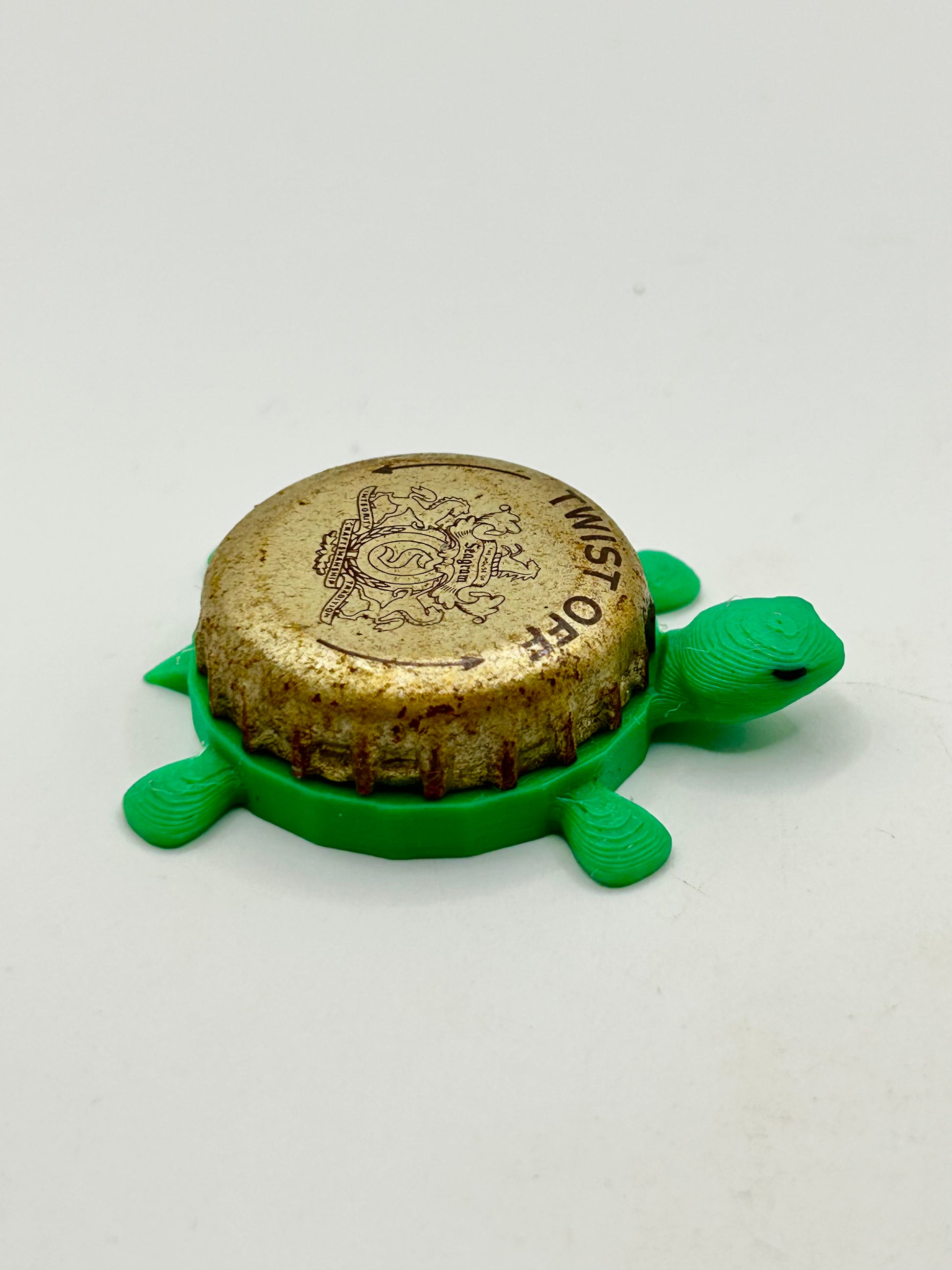 Seagrams Soda (Vintage) - Bottle Cap Magnet Turtle Shell Shocked Art