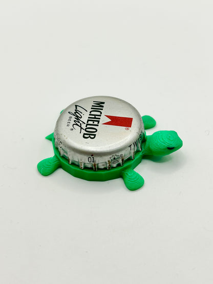 Michelob Light (Vintage) - Bottle Cap Magnet Turtle Shell Shocked Art