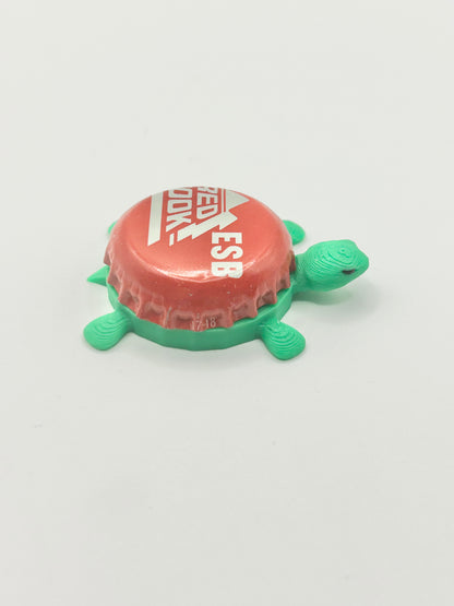 Red Hook Red ESB Extra Special Bitter - Bottle Cap Magnet Turtle Shell Shocked Art