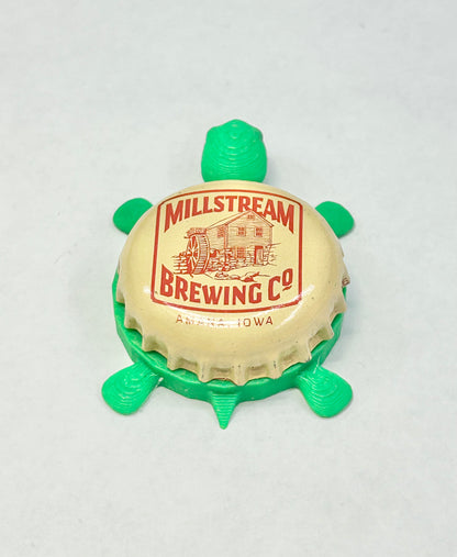 Millstream Brewing - Bottle Cap Magnet Turtle Shell Shocked Art