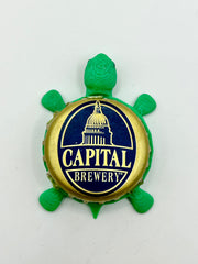 Capital Brewing - Bottle Cap Magnet Turtle Shell Shocked Art
