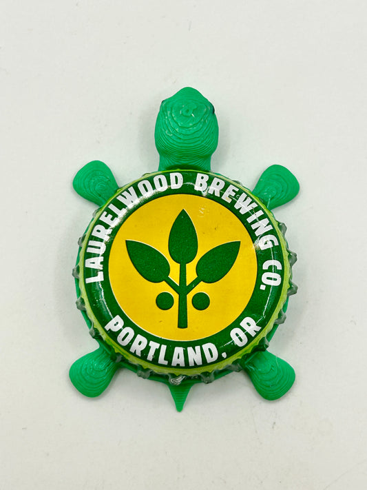 Laurelwood Brewing - Bottle Cap Magnet Turtle
