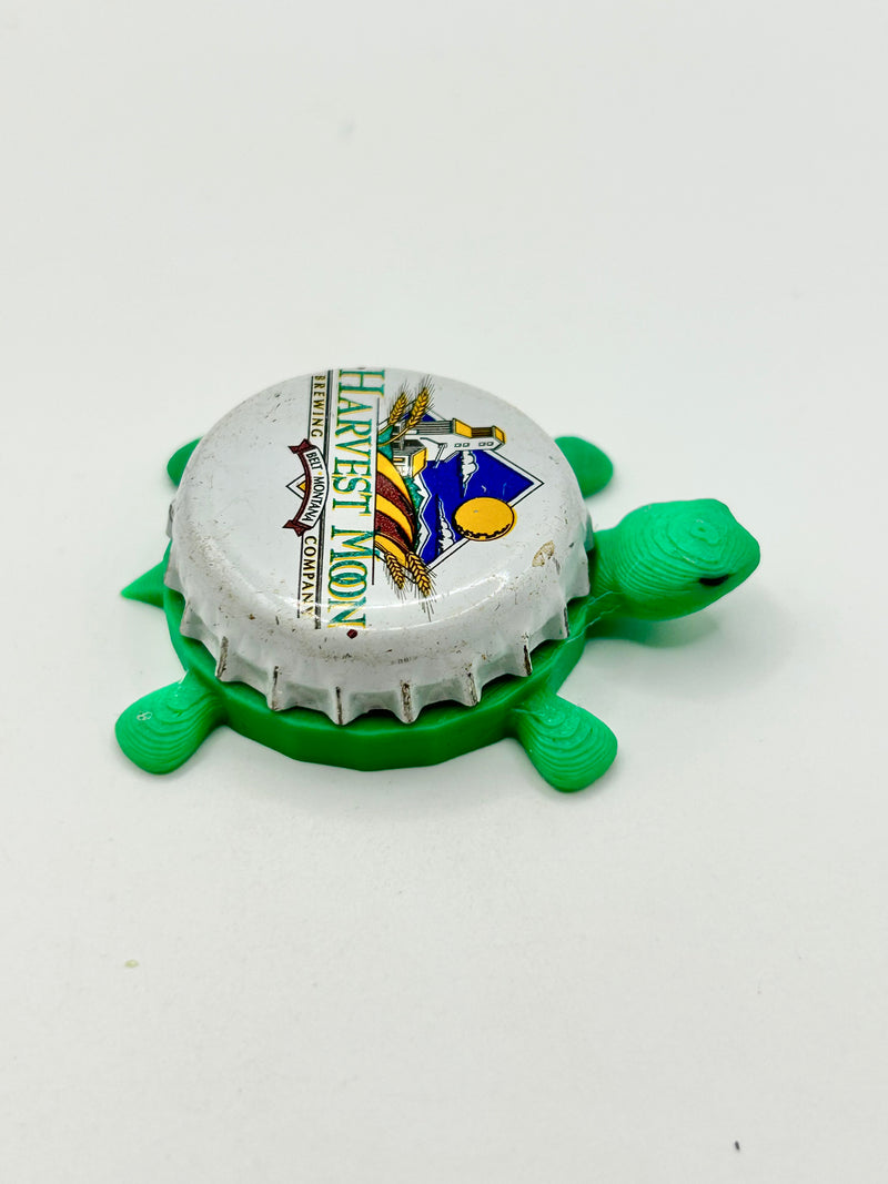Harvest Moon Brewing - Bottle Cap Magnet Turtle Shell Shocked Art