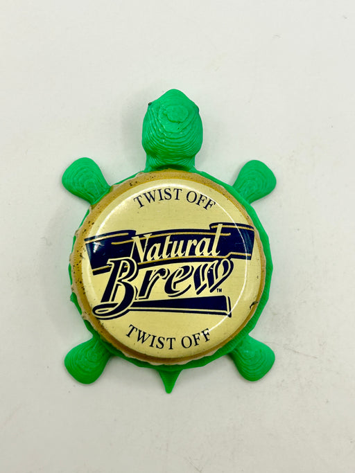 Natural Brew (Vintage) - Bottle Cap Magnet Turtle Shell Shocked Art