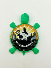 Nantahala Brewing - Bottle Cap Magnet Turtle Shell Shocked Art