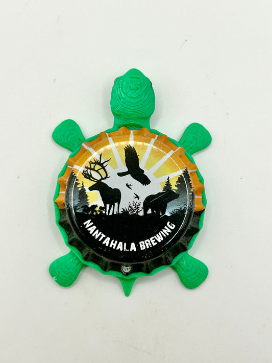 Nantahala Brewing - Bottle Cap Magnet Turtle