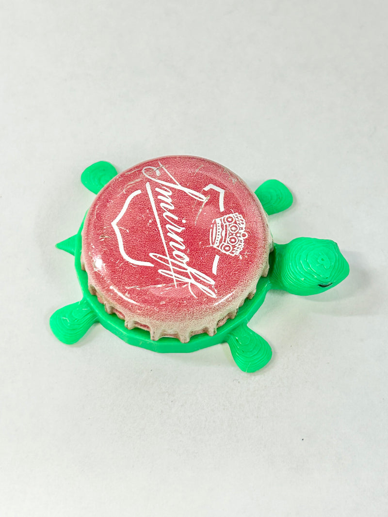 Smirnoff (Vintage Red with Crown) - Bottle Cap Magnet Turtle Shell Shocked Art
