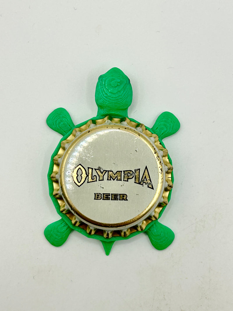 Olympia Beer - Bottle Cap Magnet Turtle (Copy) Shell Shocked Art