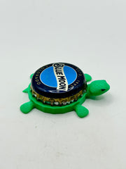 Blue Moon (Est 1995 Colorado - Rare) - Bottle Cap Magnet Turtle Shell Shocked Art