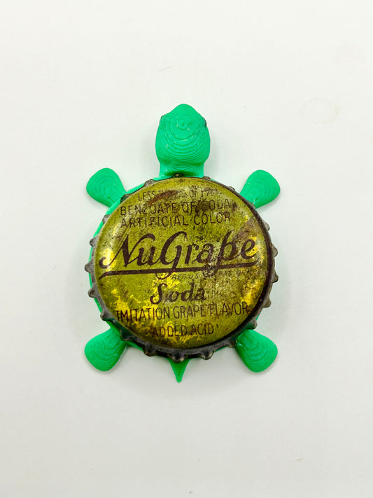 Nugrape Grape Soda (Vintage) - Bottle Cap Magnet Turtle
