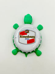 Kronenbourg 1664 (White) - Bottle Cap Magnet Turtle Shell Shocked Art