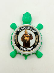 Franziskaner Weissbier (White Trim) - Bottle Cap Magnet Turtle Shell Shocked Art