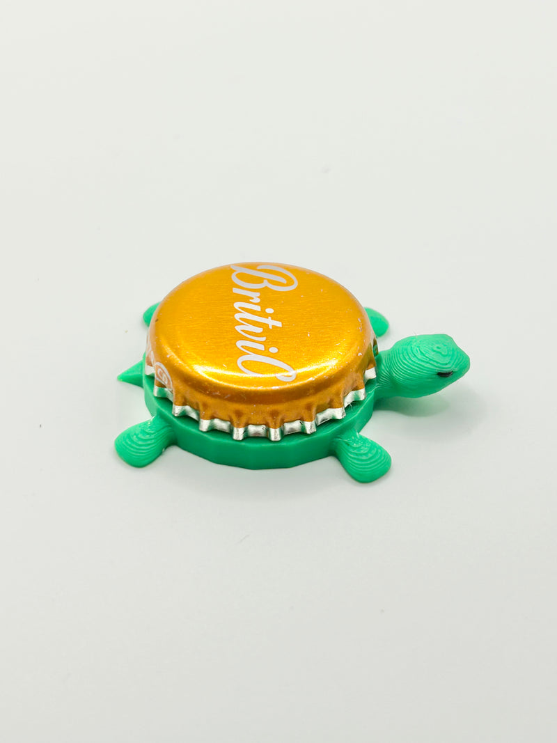 Britvic (Orange) - Bottle Cap Magnet Turtle Shell Shocked Art