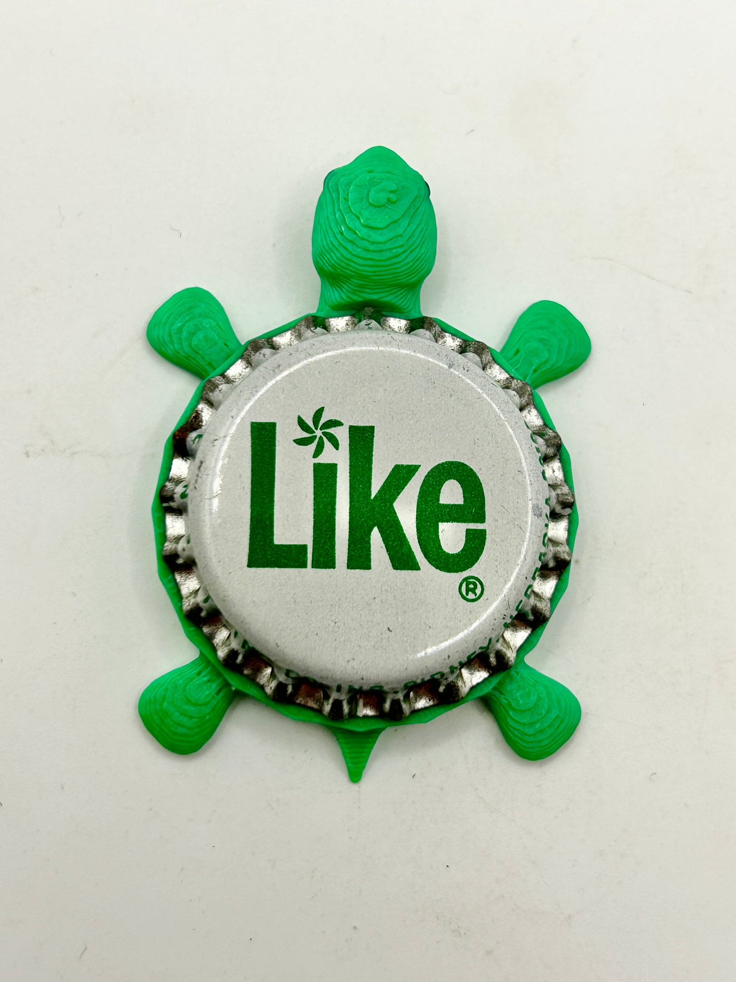 Like Soda (Vintage) - Bottle Cap Magnet Turtle Shell Shocked Art