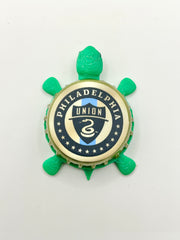 Philadelphia Union - Bottle Cap Magnet Turtle Shell Shocked Art