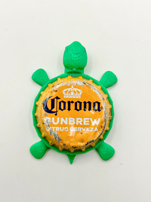 Corona Sunbrew Citrus Cerveza - Bottle Cap Magnet Turtle