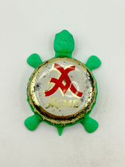 Acme (Vintage) - Bottle Cap Magnet Turtle Shell Shocked Art